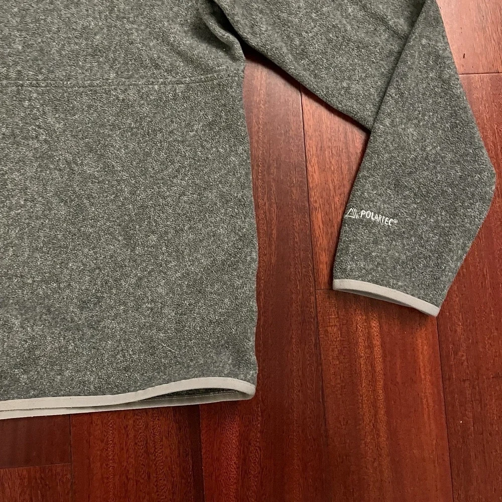 The North Face Jacket Men Large Gray 1/4 Zip Fleece Pullover Sweater Polartec
